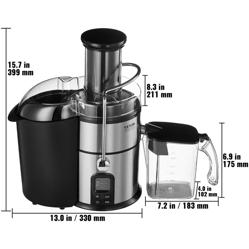 VEVOR 850W 5 Speed Centrifugal Juice Extractor Juicer Machine & Reviews